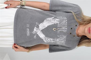 Anine Bing Yazılı Yıkamalı Tshirt
