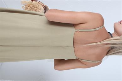 Askılı Yağ Yeşili Elbise