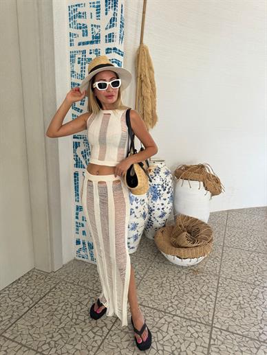 Astarlı Ekru Triko Takım