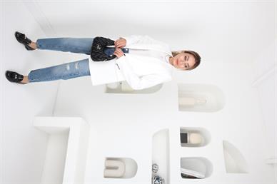 Atlas Tek Düğme Beyaz Blazer Ceket