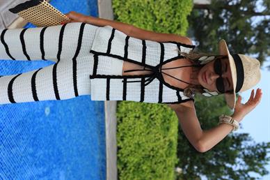 Bağcıklı Yelekli Triko Takım