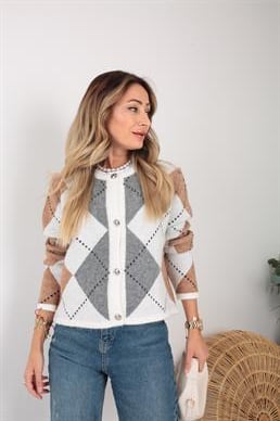 Baklava Desenli Hırka