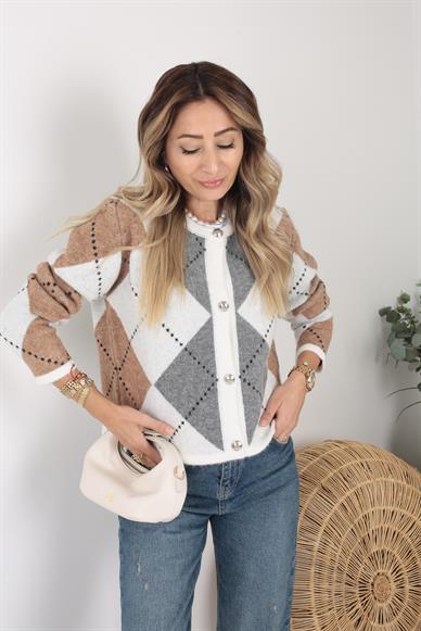 Baklava Desenli Hırka