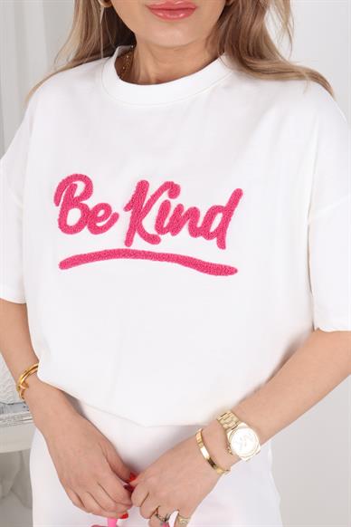 Be Kind Nakışlı Basic Tshirt