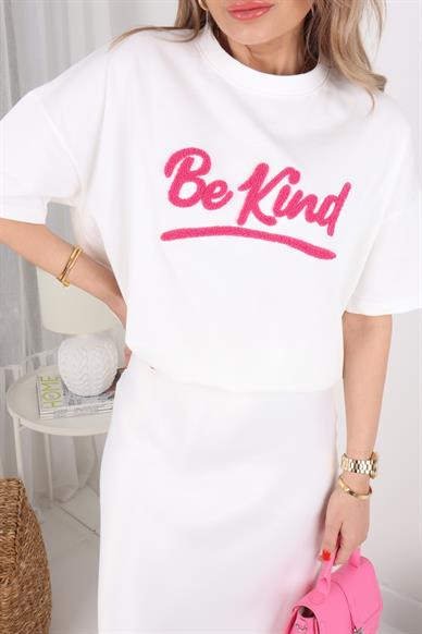 Be Kind Nakışlı Basic Tshirt