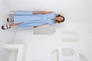 Bebe Mavi Fermuarlı Elbise