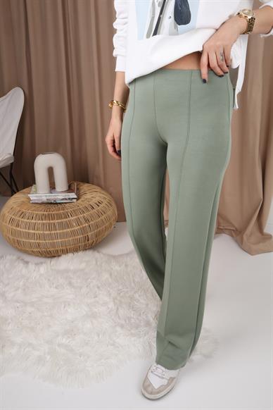 Beli Lastikli Bol Scuba Mint Pantolon