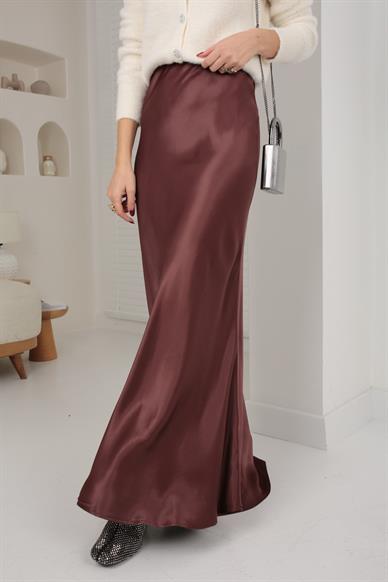 Beli Lastikli Maxi Saten Etek