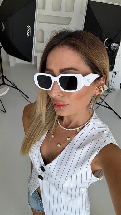 Beyaz Kemik Çerçeveli Gözlük(Pr17ws)