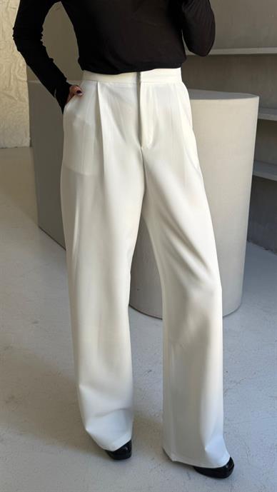 Beyaz Palazzo Pantolon