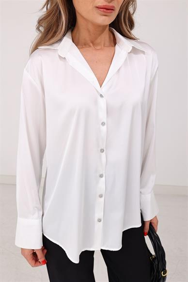 Beyaz Saten Gömlek