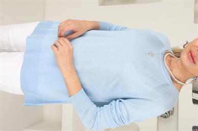 Bisiklet Yaka Bebe Mavi Mevsimlik Triko