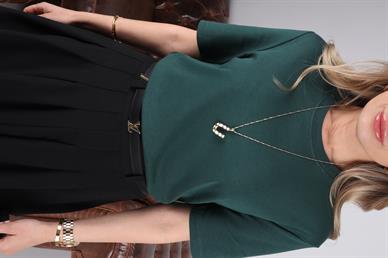 Bisiklet Yaka Haki Basic Tshirt