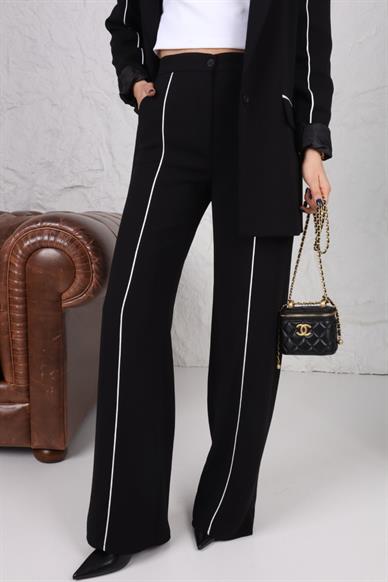 Biyeli Siyah Blazer Takım