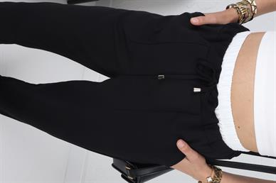 Bokser Detay Siyah  Palazzo Pantolon