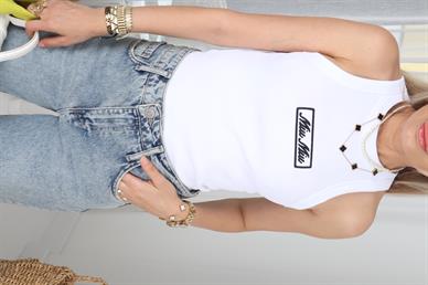 Boncuk Baskılı Fitilli Betaz atlet