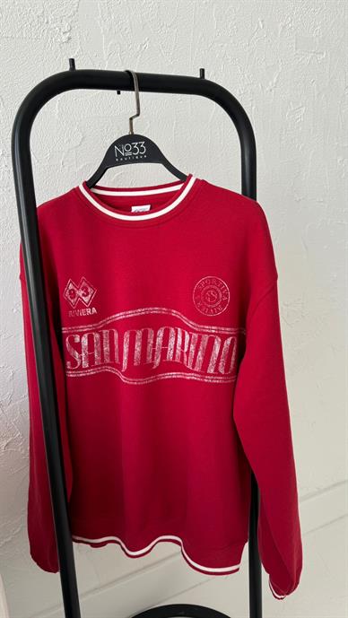 Bordo Baskılı Sweatshirt