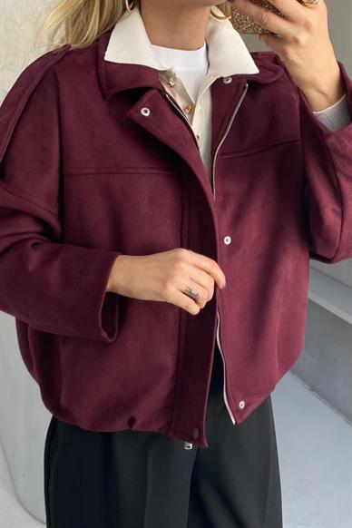 Bordo Kaşe Ceket