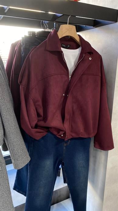 Bordo Kaşe Ceket