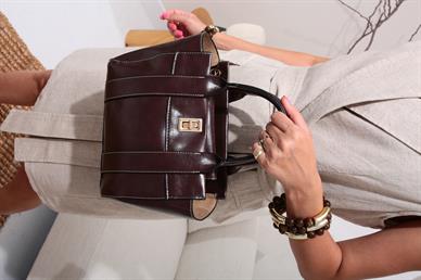 Boru Boncuklu Kahve Lastikli Bilezik