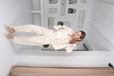 Crop Gömlekli Gabardin Takım