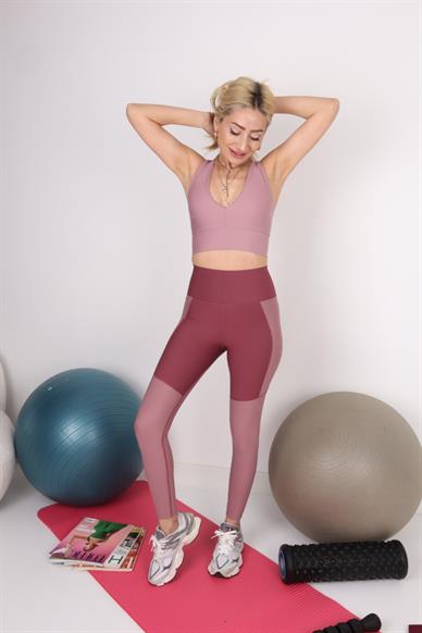 Cross Strap Pembe Spor Büstiyer