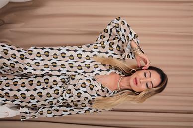 Desenli Saten Takım