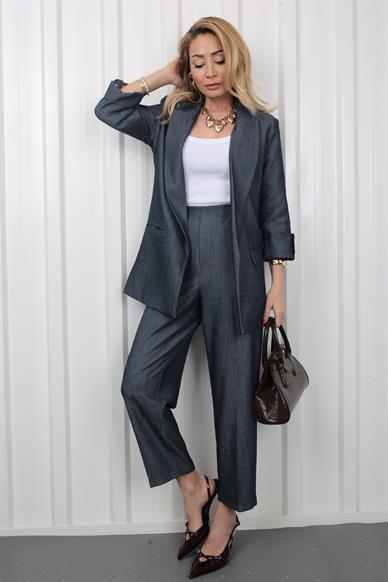 Duble Paça İnce Denim Kumaş Pantolon