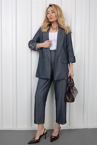 Duble Paça İnce Denim Kumaş Pantolon