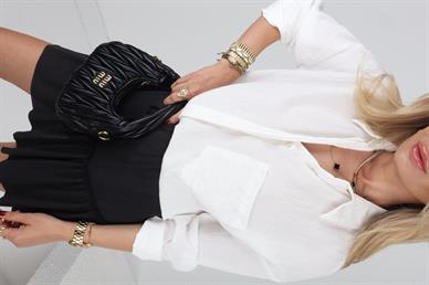 Ekru Çizgili Simli Gömlek