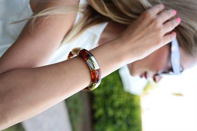 Gold Boncuklu Lastikli Bilezik