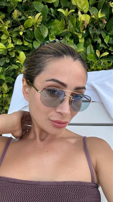 Gold Detay Mavi Çerçevesiz Gözlük(Ae2401c4)