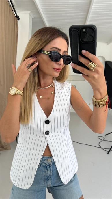 Gold Detay Siyah Kemik Çerçeveli Gözlük(Fz3584)