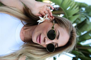 Gold Kalın Çerçeve Siyah Gözlük(Cl40235u)