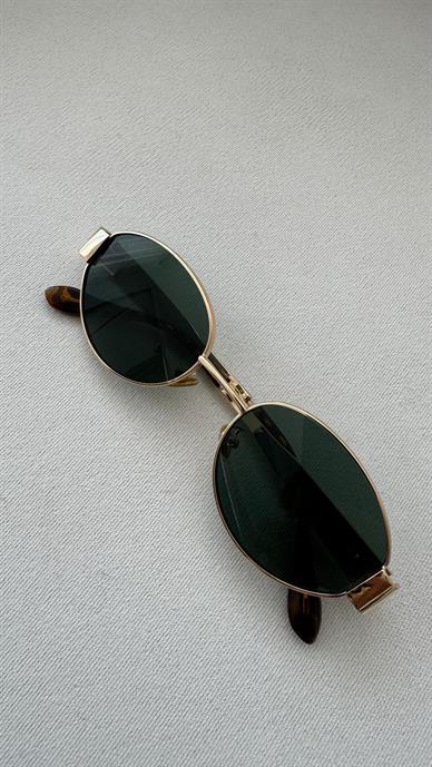 Gold Metal Çerçeveli Oval Gözlük(Cl40235-140)