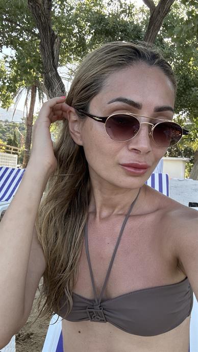 Gold Metal Oval Çerçeve Kahve Gözlük(Ae 1042/s)