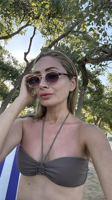 Gold Metal Oval Çerçeve Kahve Gözlük(Ae 1042/s)