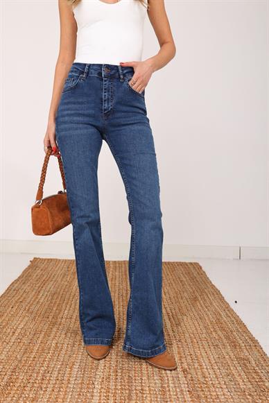 Gölgeli İspanyol Paça Likralı Jean(867-01)