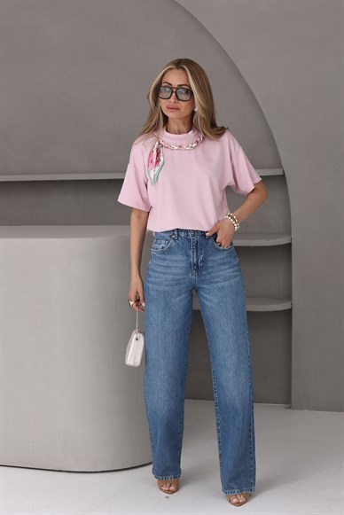 Gölgeli Mavi Straightfit Jean(2880-2s6)