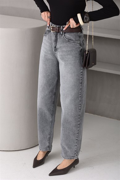 Gri Balon Kesim JEan (4830)