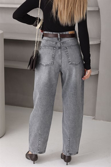 Gri Balon Kesim JEan (4830)