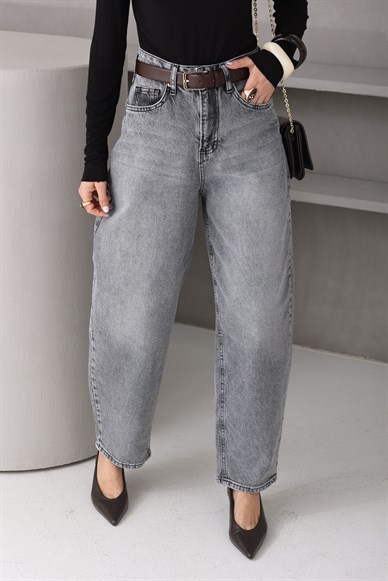 Gri Balon Kesim JEan (4830)