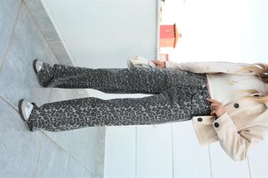 Gri Leopar DesenWide leg Jean(1926)