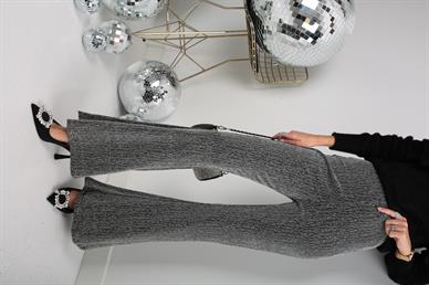 Gri Simli İspanyol Paça Pantolon