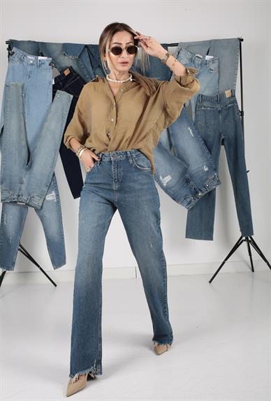 Haki İpeksi Oversize Gömlek