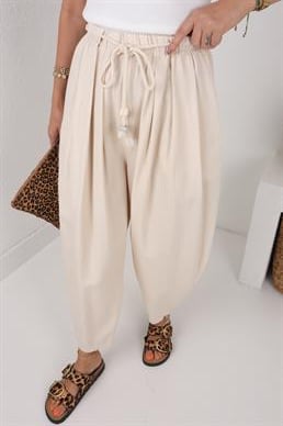 Halat Kemerli Gabardin Pantolon