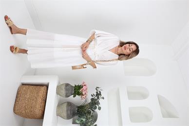 Halat Kemerli Kruvaze Oversize Elbise