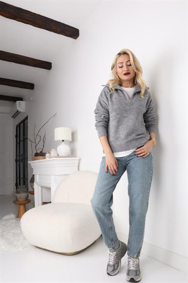 High Rise Açık Mavi Comfort Likralı Mom Jean