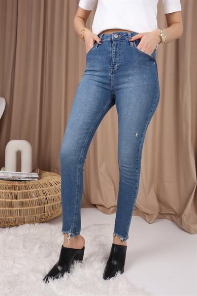 High Rise Paça Detay Full Likralı Skiny Jean