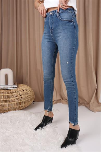 High Rise Paça Detay Full Likralı Skiny Jean
